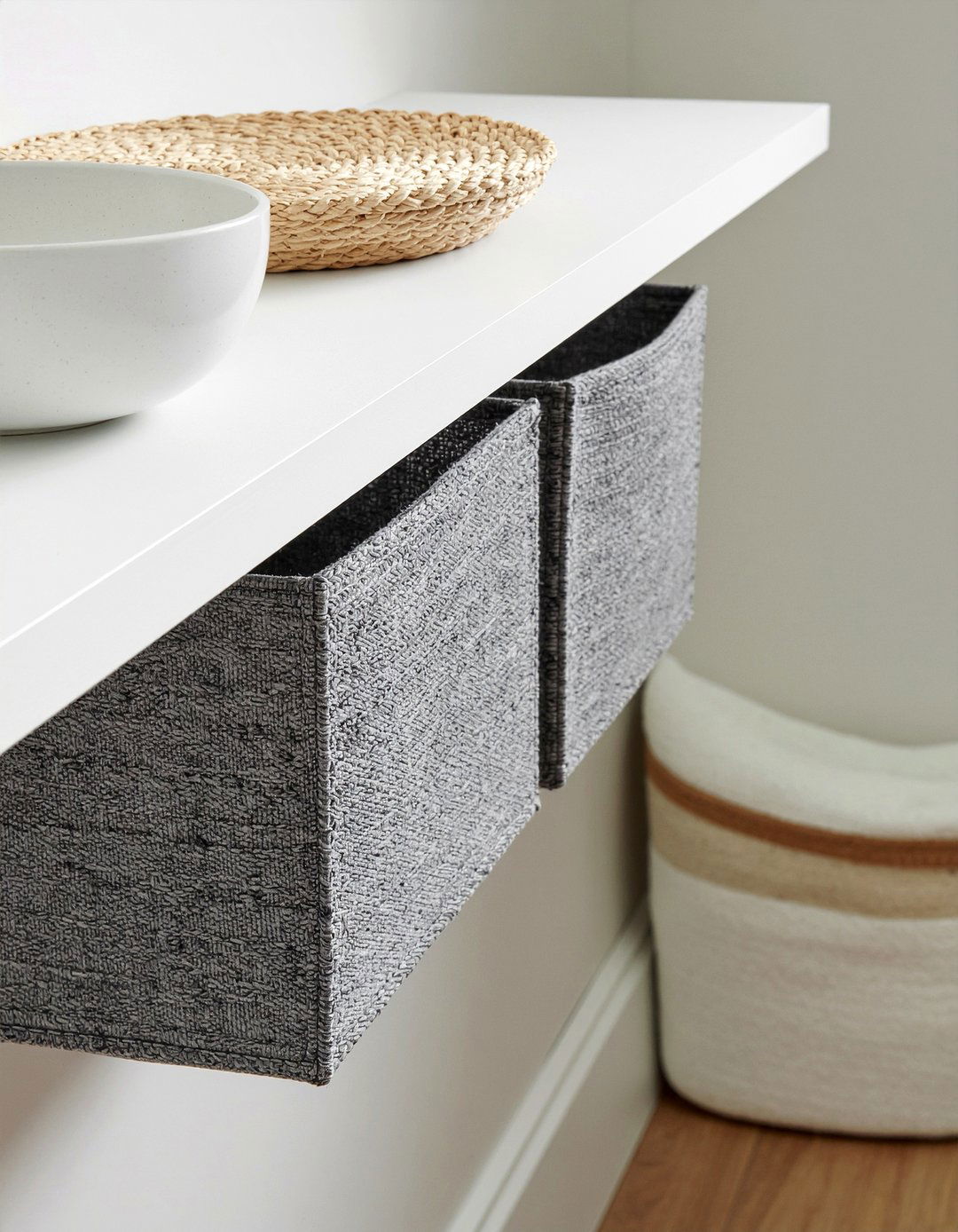 Felt Shelf Storage Bins - 30 bedroom storage baskets