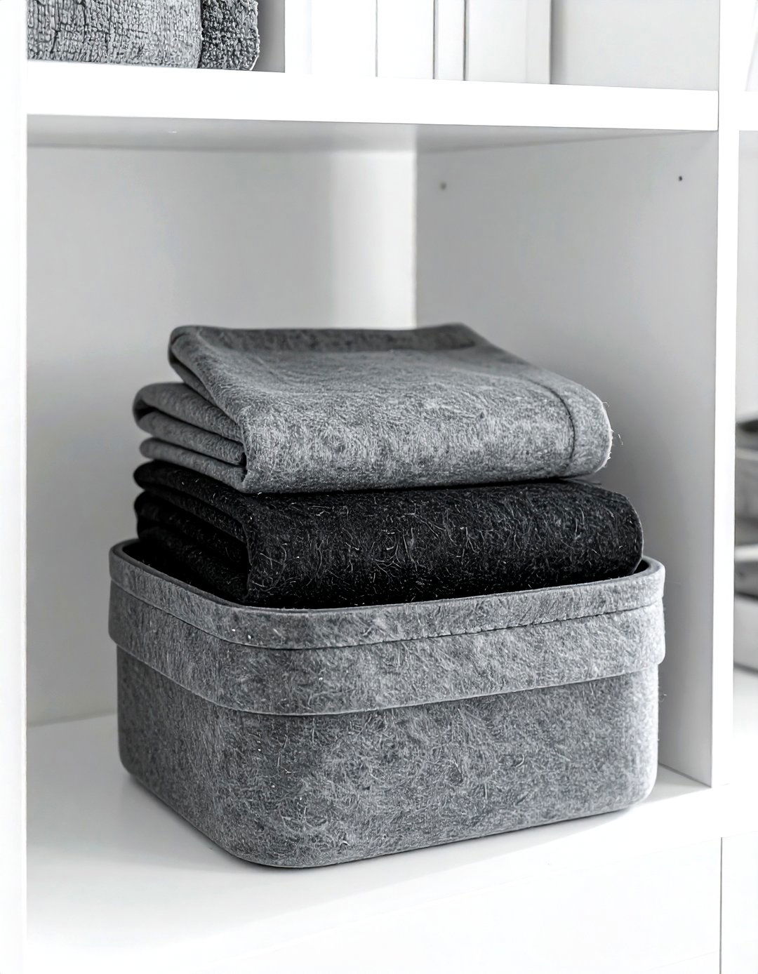 Felt Storage Bin - 30 blanket basket ideas