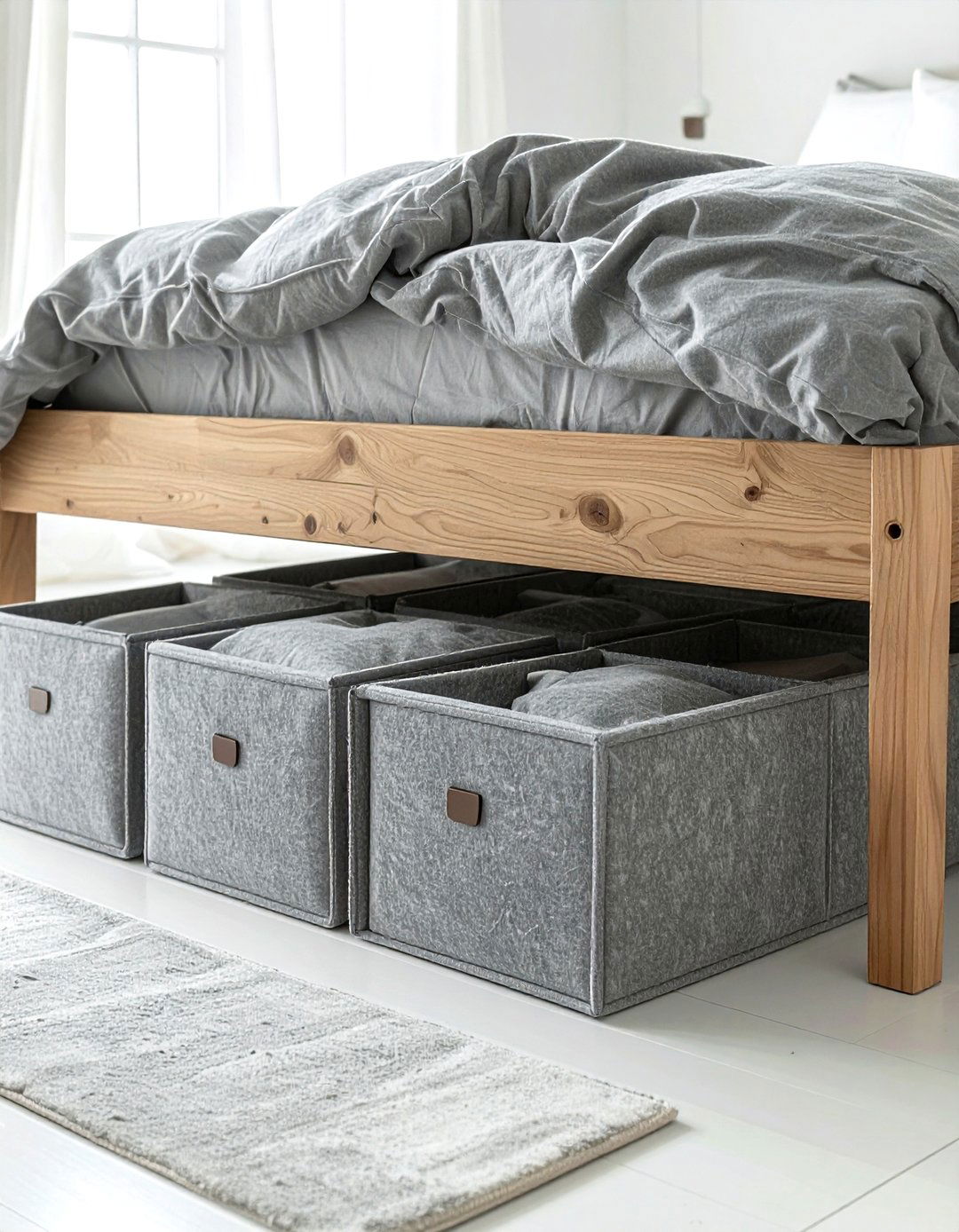 Felt Storage Cubes - 30 living room under bed storage ideas