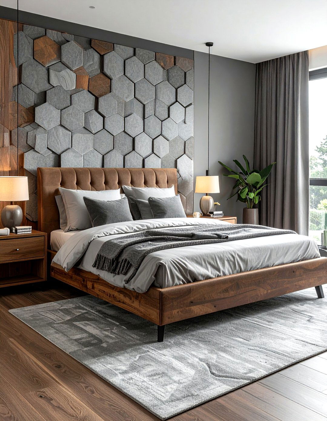 Felt wall panels - 30 rental decor ideas