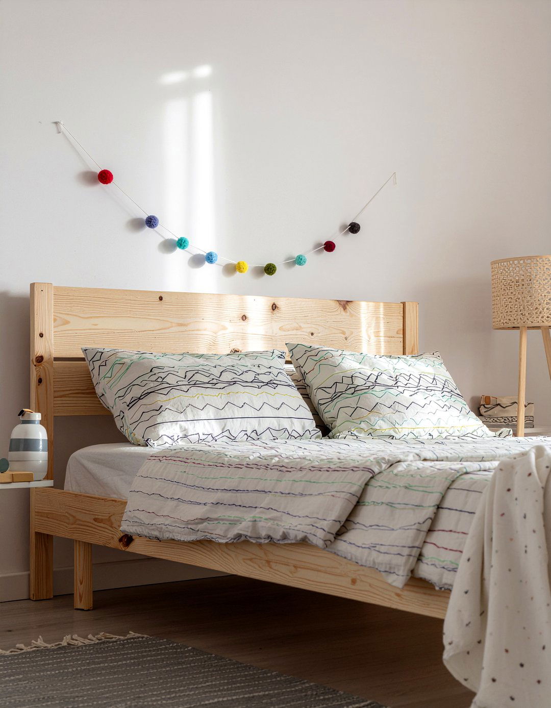 Felted Wool Garland - 30 wool bedroom ideas