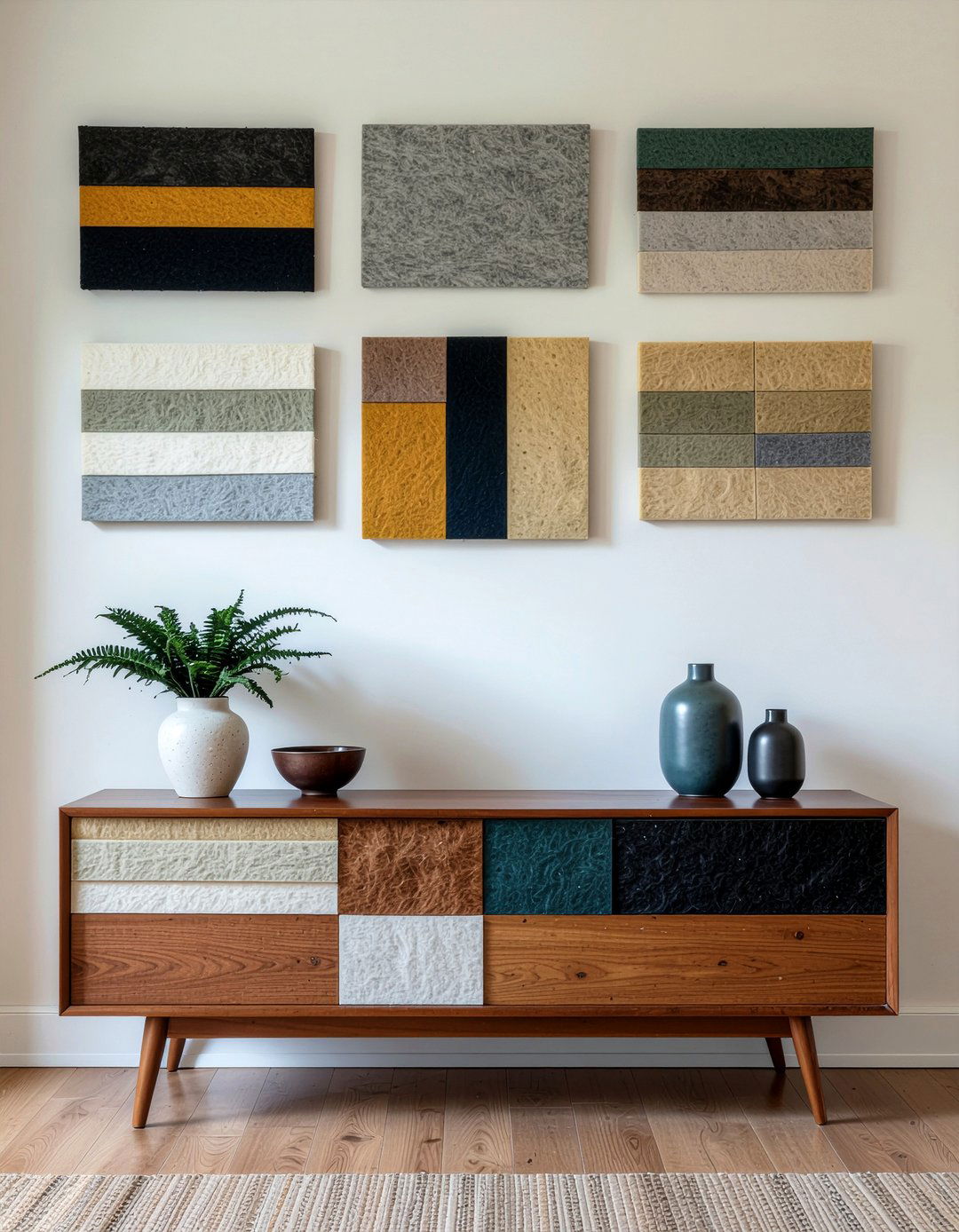Felted Wool Wall Art - 30 wool living room ideas