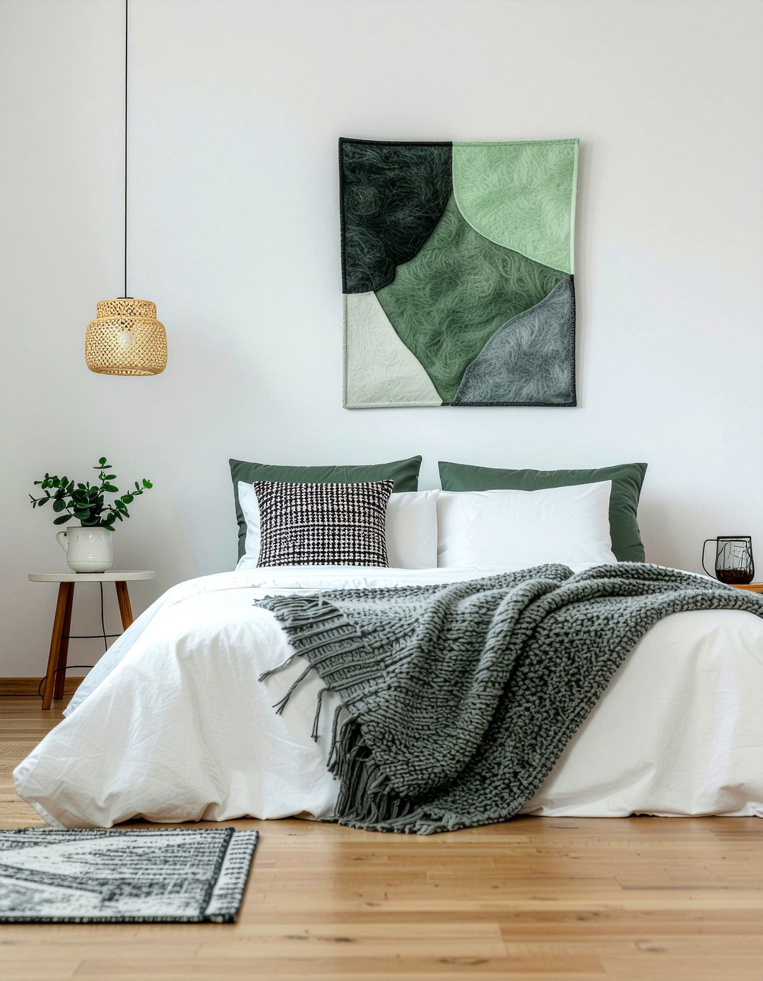 Felted Wool Wall Hanging - 30 wool bedroom ideas