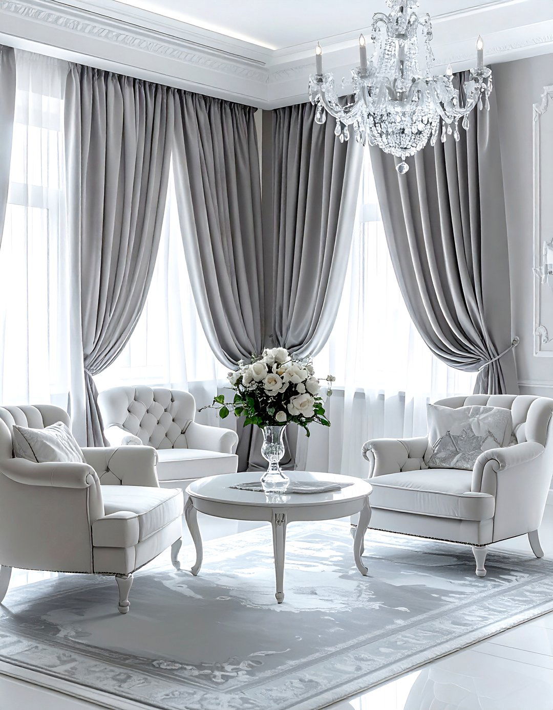 Feminine Gray And White - 30 gray and white living room ideas