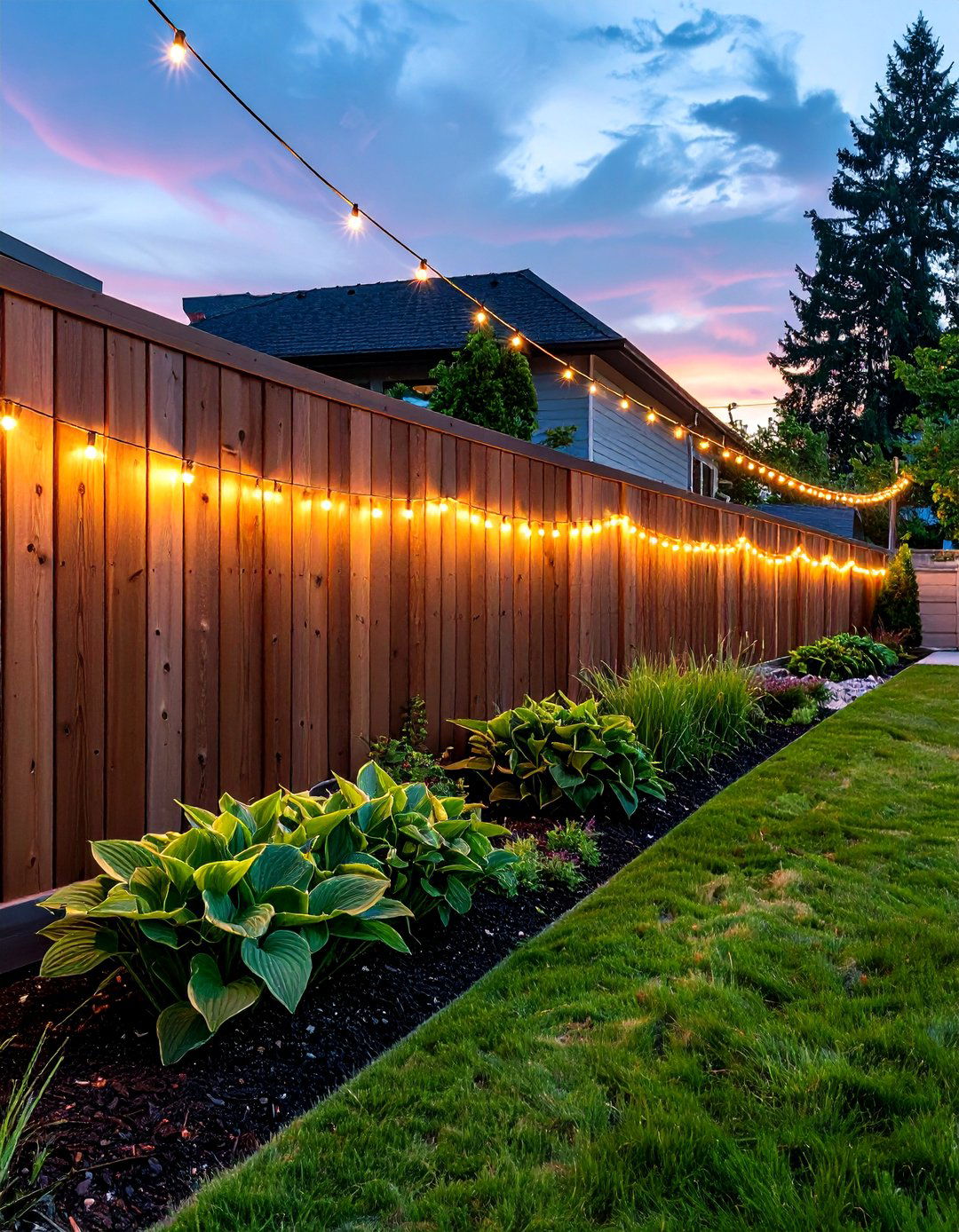 Fence Line Light - 30 string light ideas