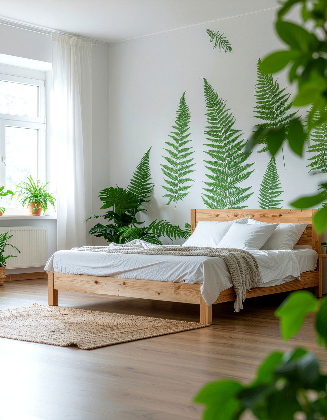 Fern Leaf Pattern - 30 bedroom tropical wallpapers