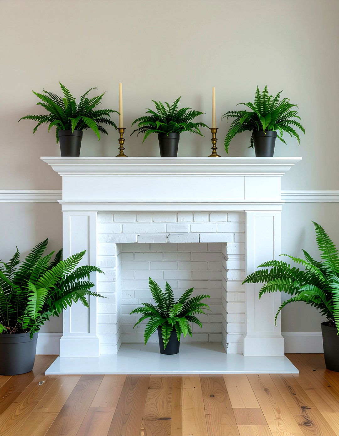 Fern fireplace mantel - 30 fern decor ideas
