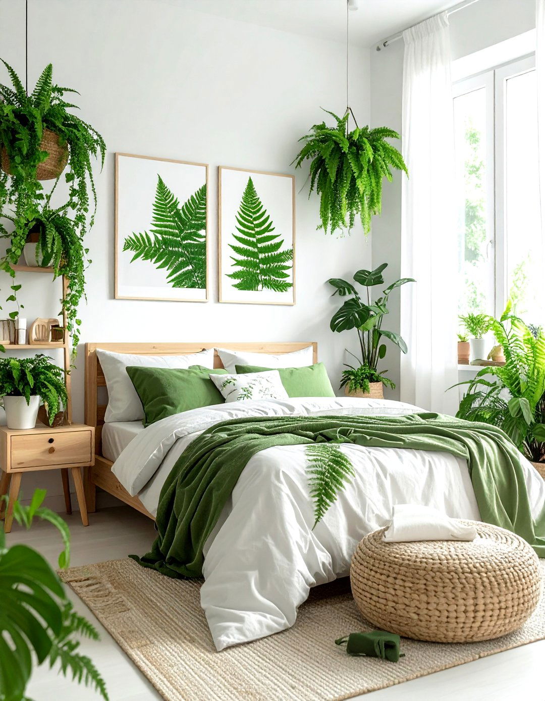 Fern green decor - 30 green bedroom decor ideas