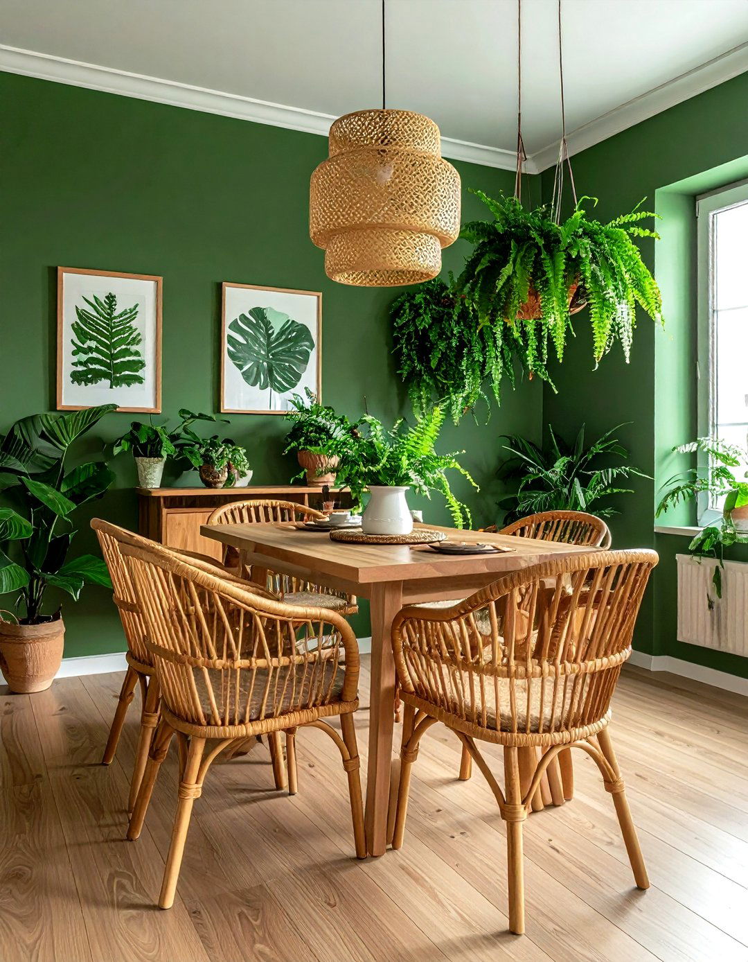 Fern green dining room - 30 cool green dining room ideas