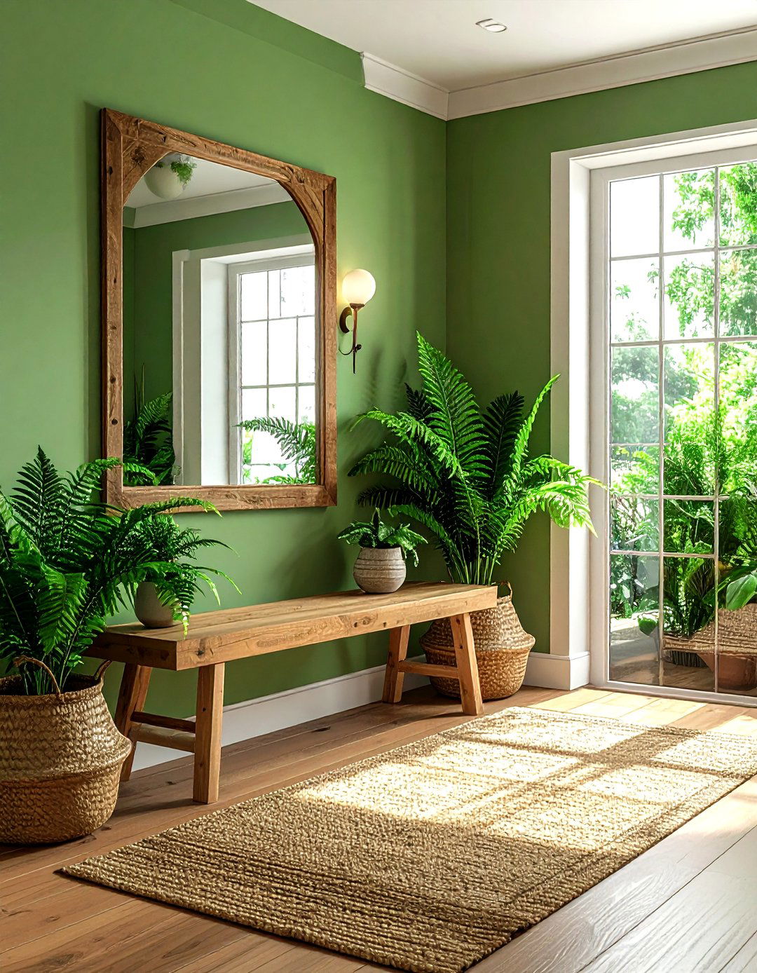 Fern green entryway - 30 green decor ideas