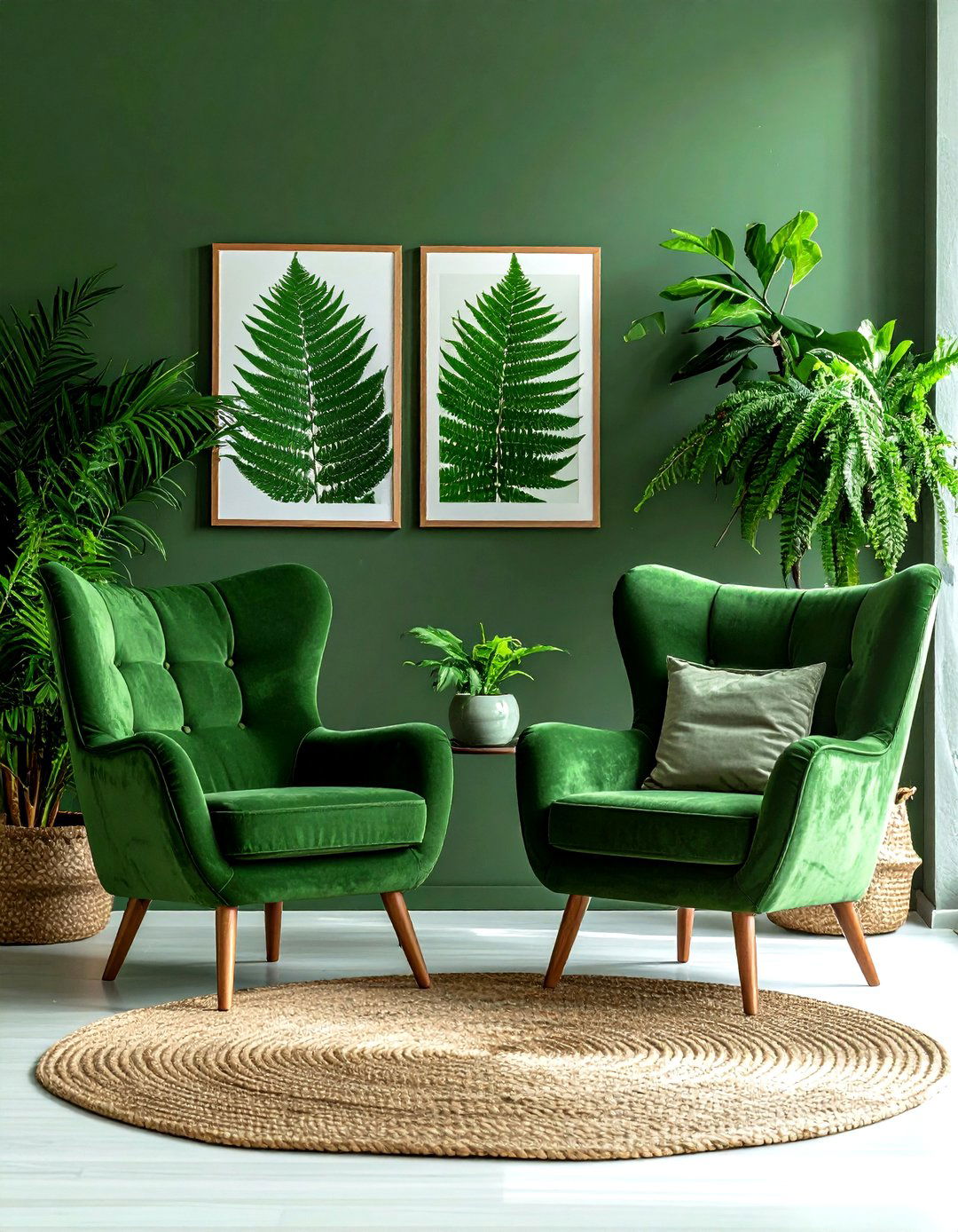Fern green living room - 30 farmhouse green living room ideas