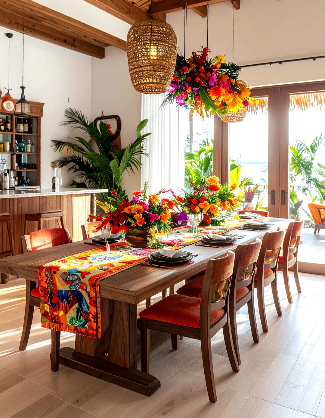 Festive Caribbean Dining Room - 30 Puerto Rican dining room ideas