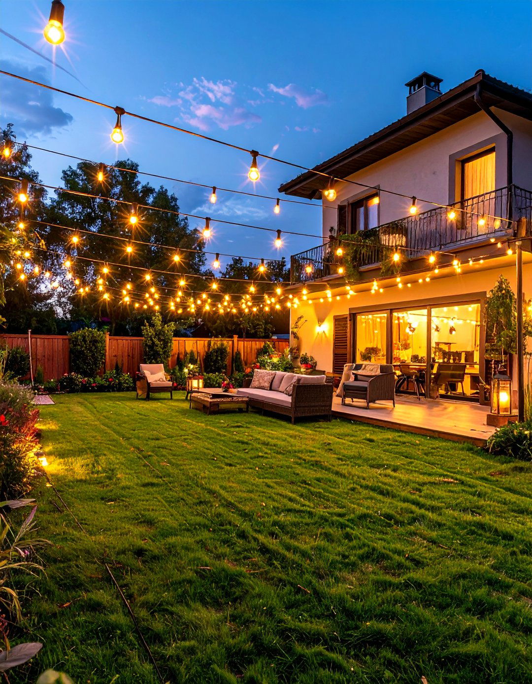 Festoon lighting for backyard - 30 outdoor lighting ideas