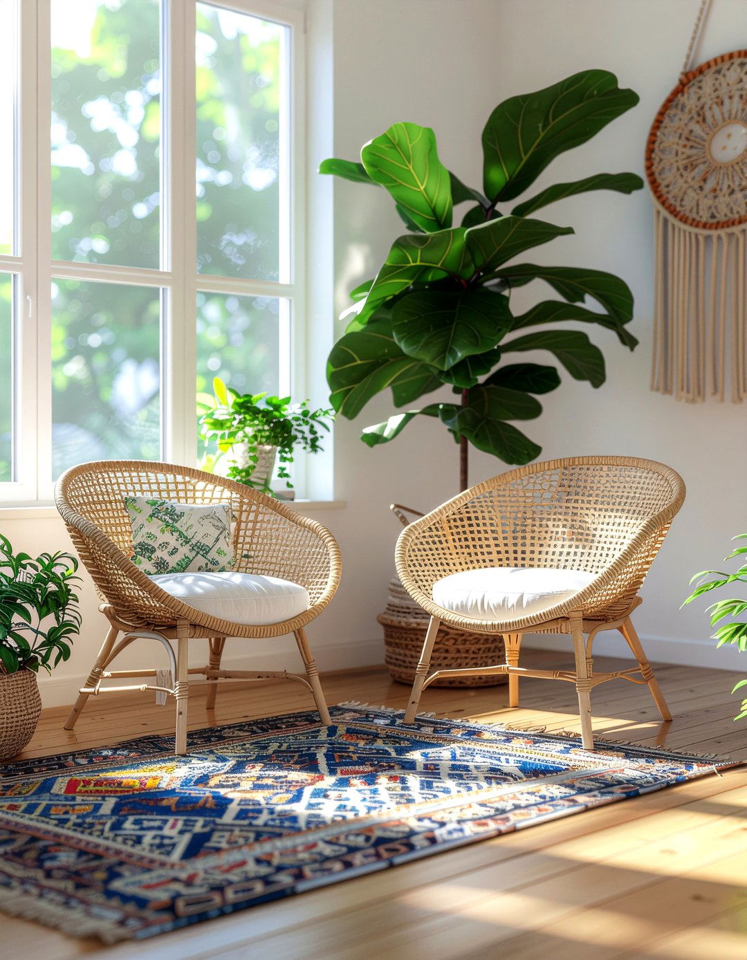 Fiddle Leaf Fig In Boho Sunroom - 30 fiddle leaf fig ideas