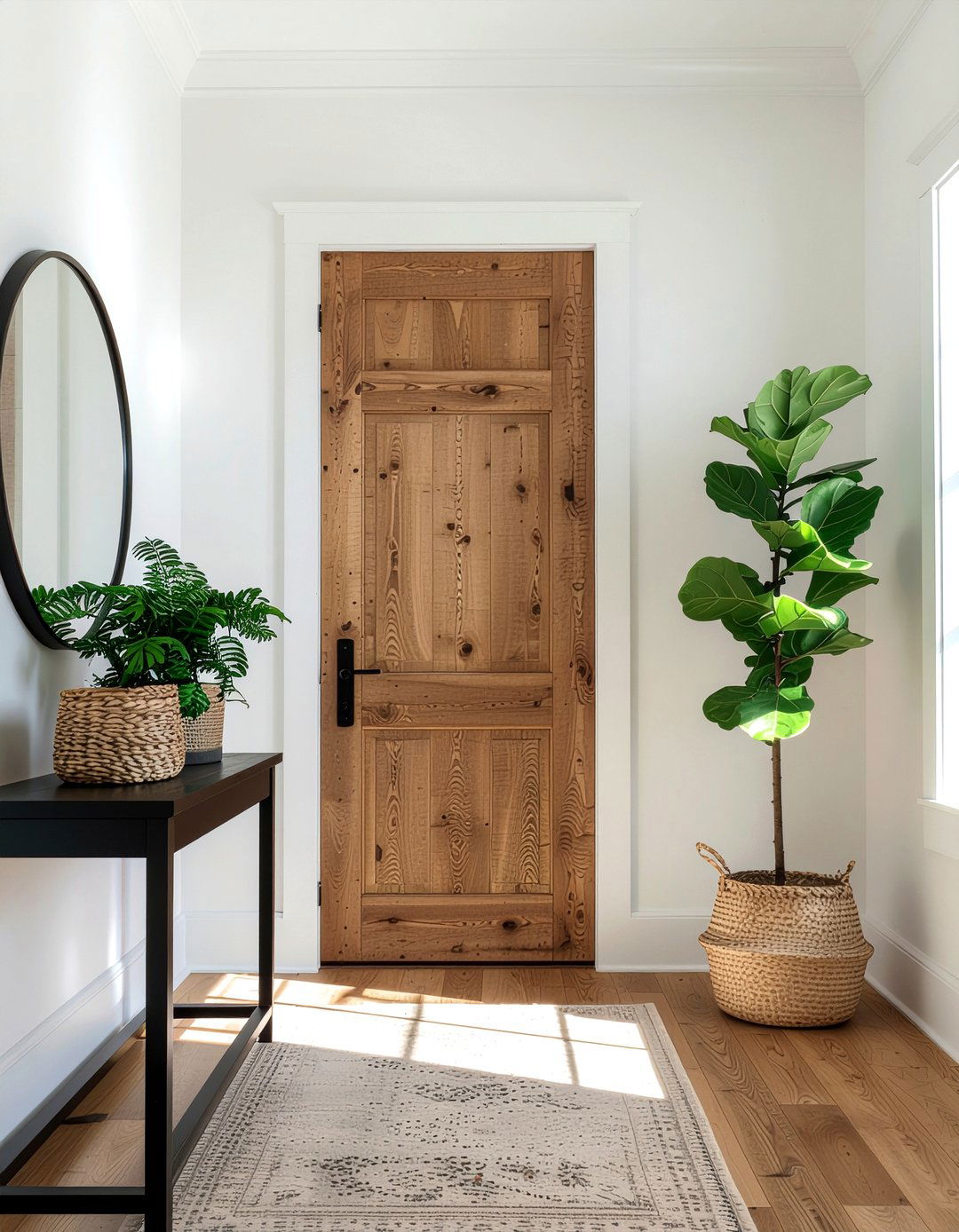 Fiddle Leaf Fig In Bright Entryway - 30 fiddle leaf fig ideas