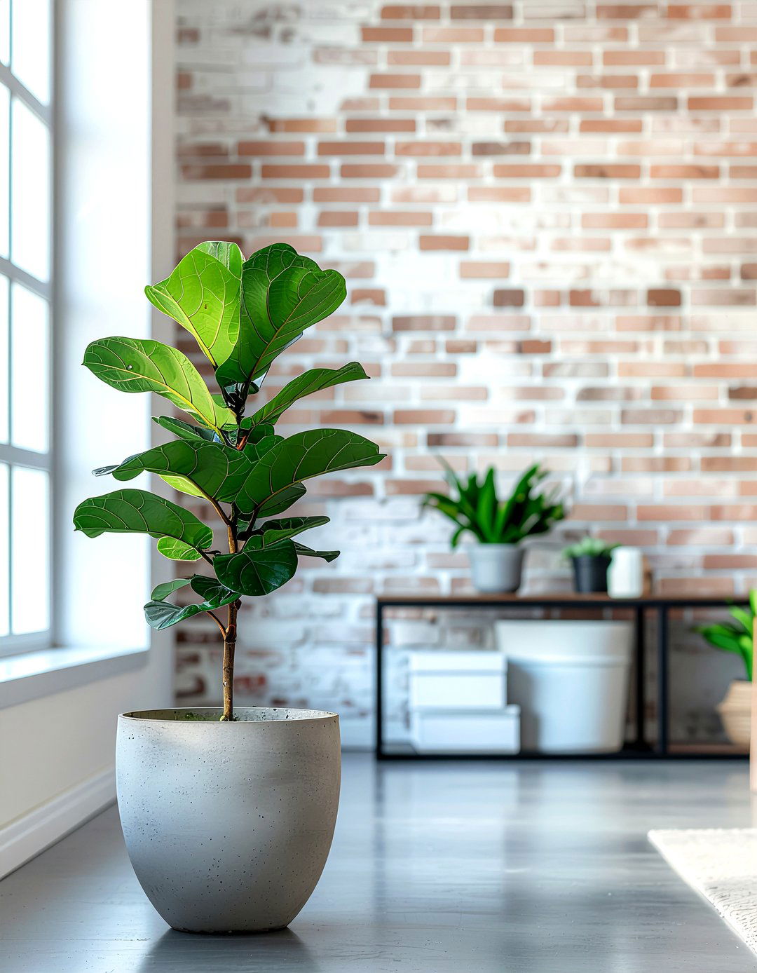 Fiddle Leaf Fig In Concrete Pot - 30 fiddle leaf fig ideas