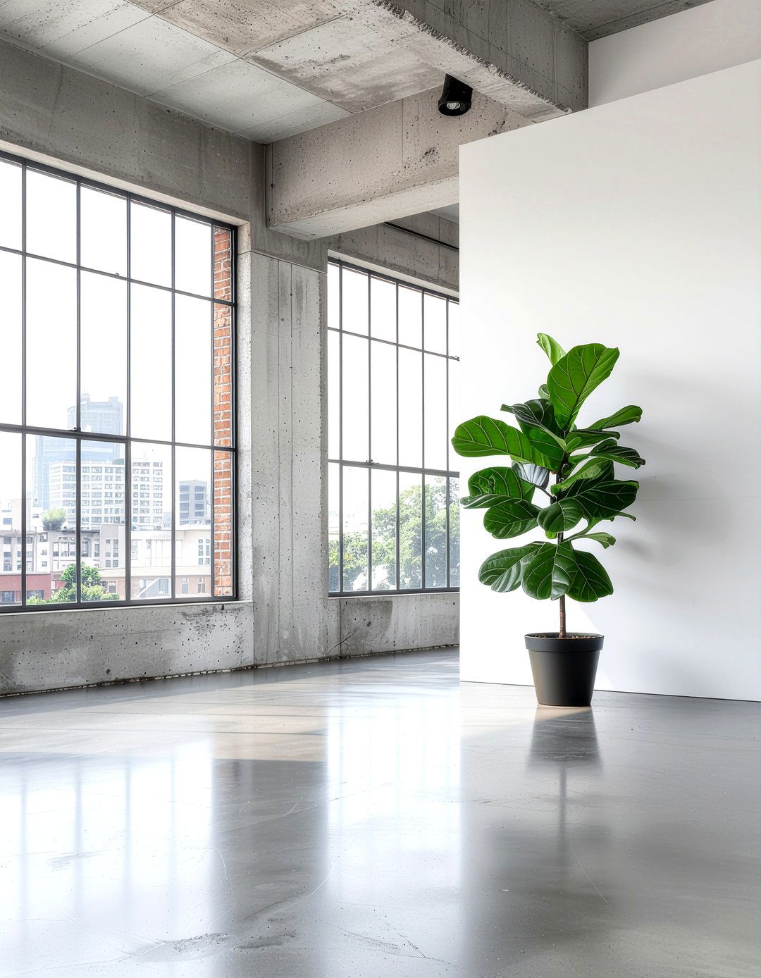 Fiddle Leaf Fig In Industrial Space - 30 fiddle leaf fig ideas