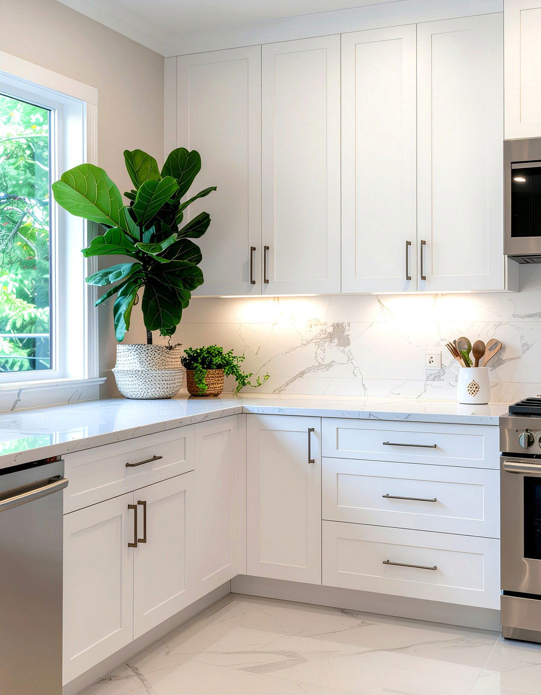 Fiddle Leaf Fig In Kitchen Corner - 30 fiddle leaf fig ideas