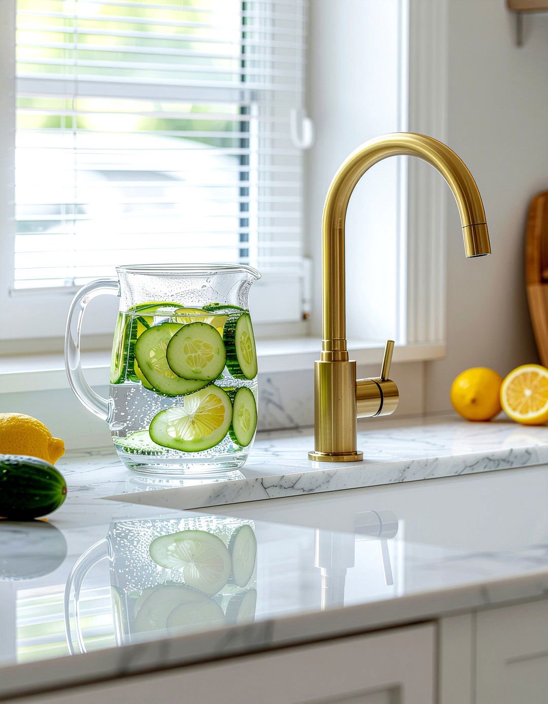 Filtered water station - 30 healthy kitchen ideas
