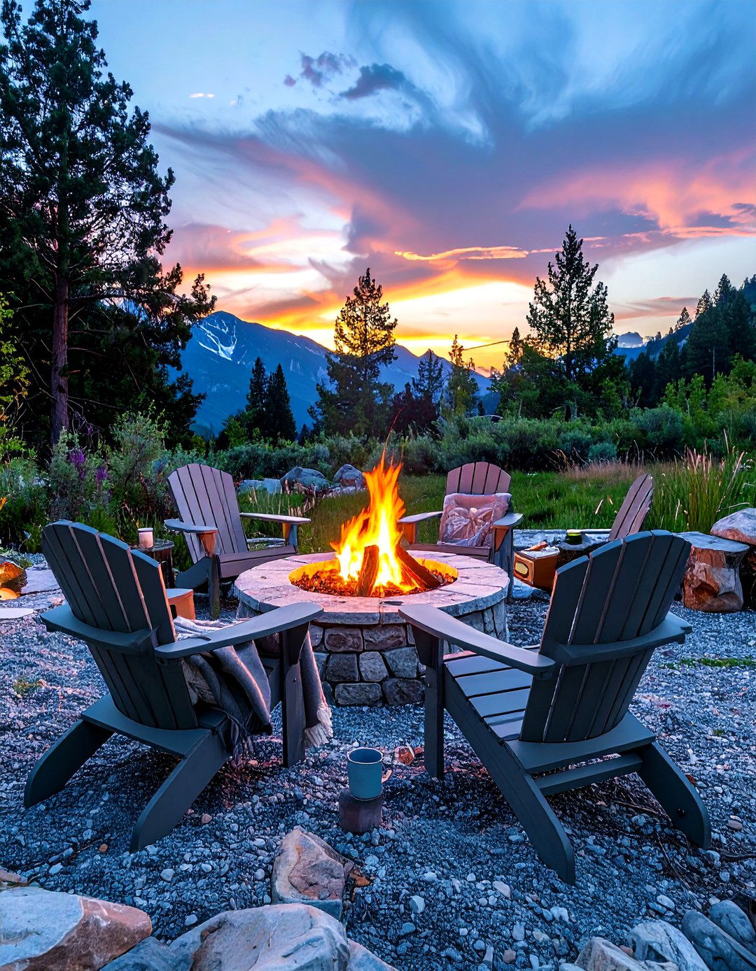 Fire Pit Seating Area - 30 backyard decor ideas