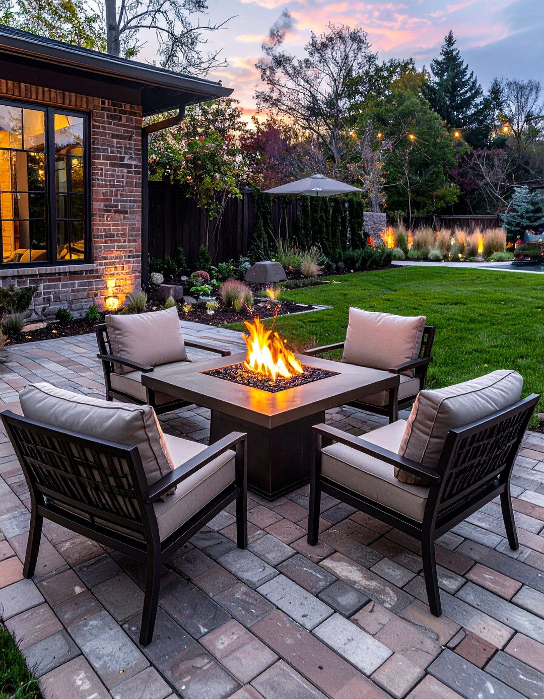 Fire pit table set - 30 outdoor furniture ideas