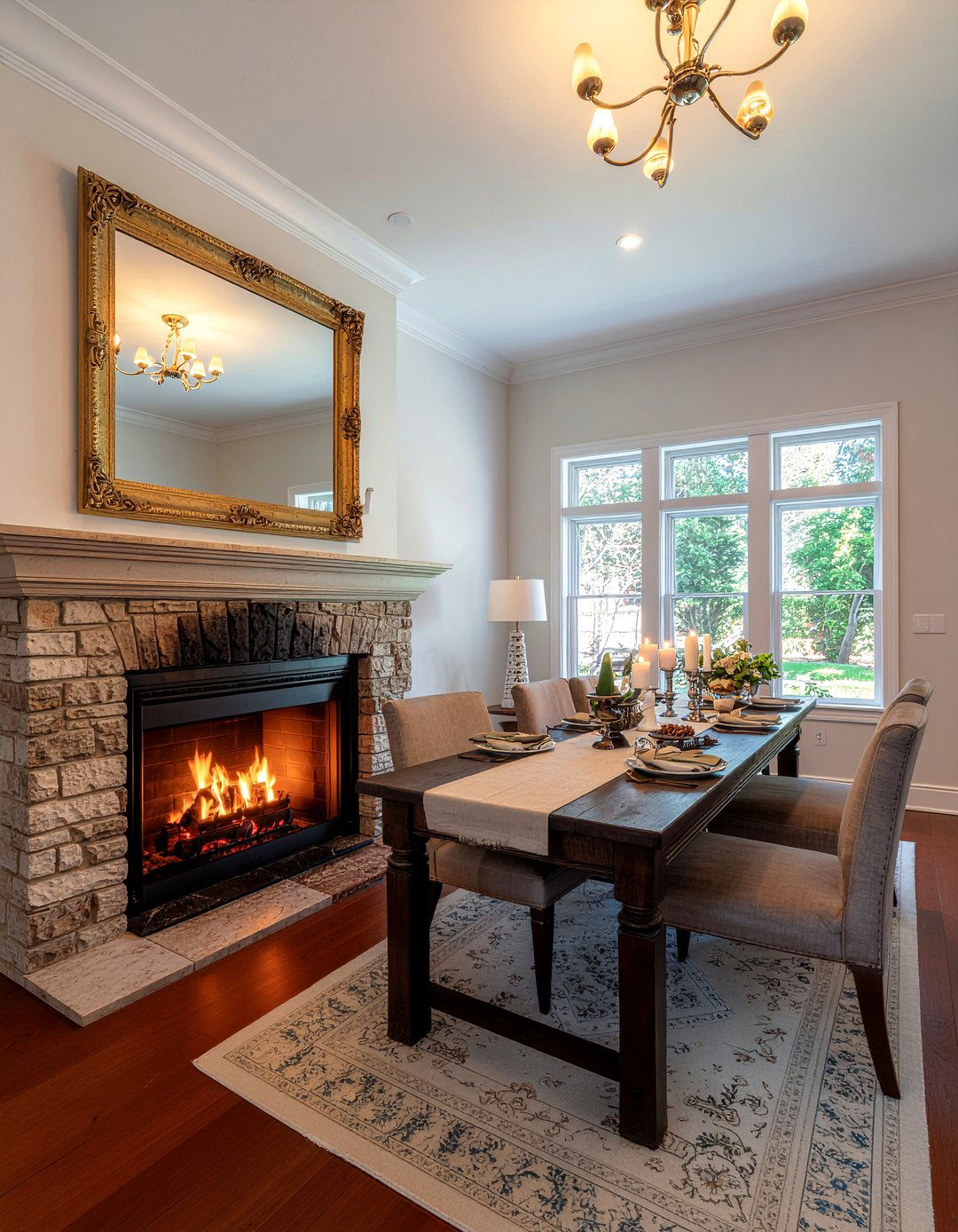 Fireplace Dining Room - 30 estate dining room ideas