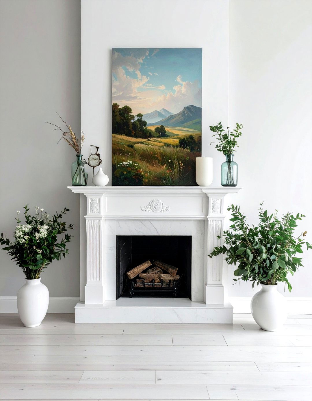 Fireplace Mantel Decor - 30 thrift store decor ideas