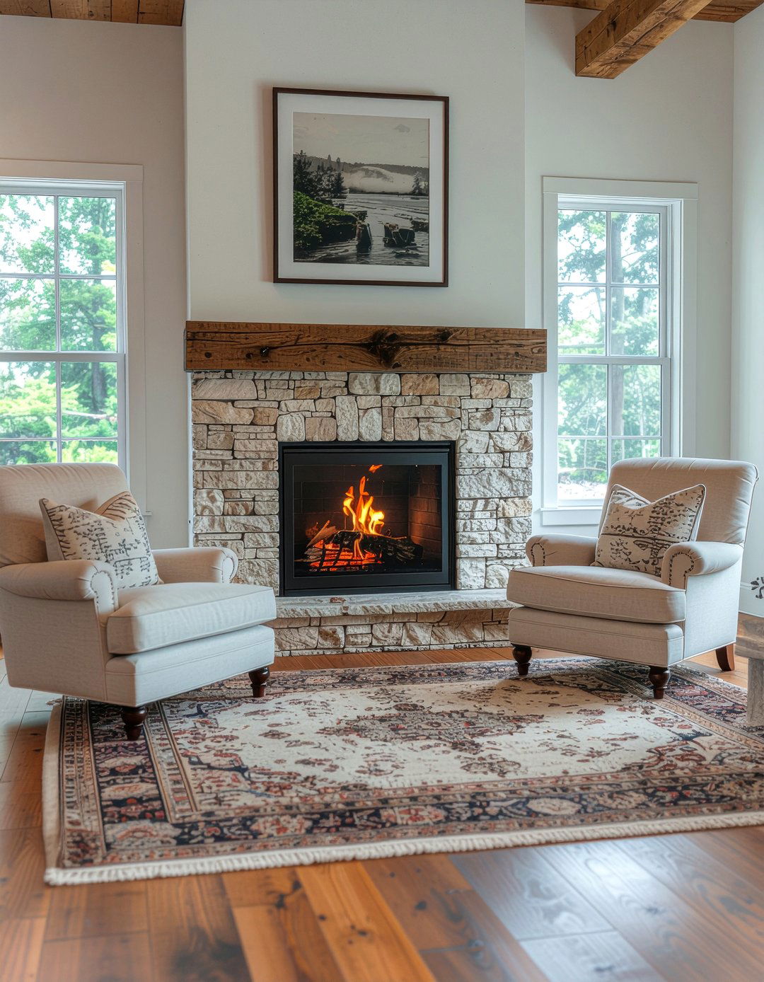 Fireplace Seating - 30 family home decor ideas