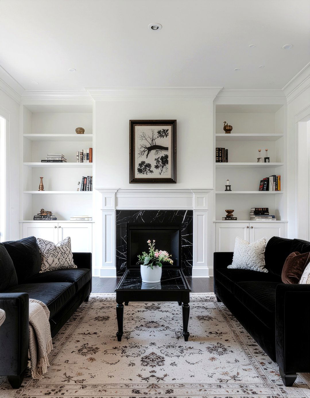 Fireplace alcove shelving - 30 living room shelving ideas