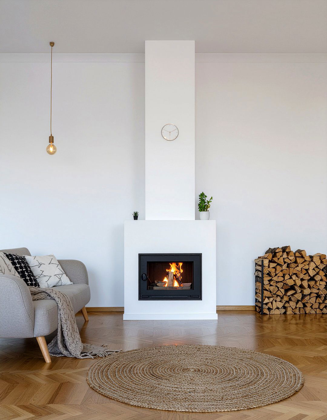 Fireplace focal point living room - 30 scandinavian living room ideas