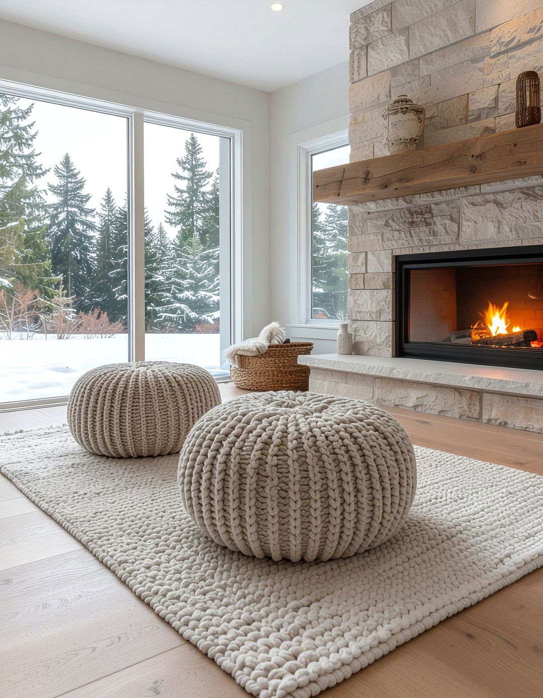 Fireplace hearth seating - 30 fireplace decor ideas