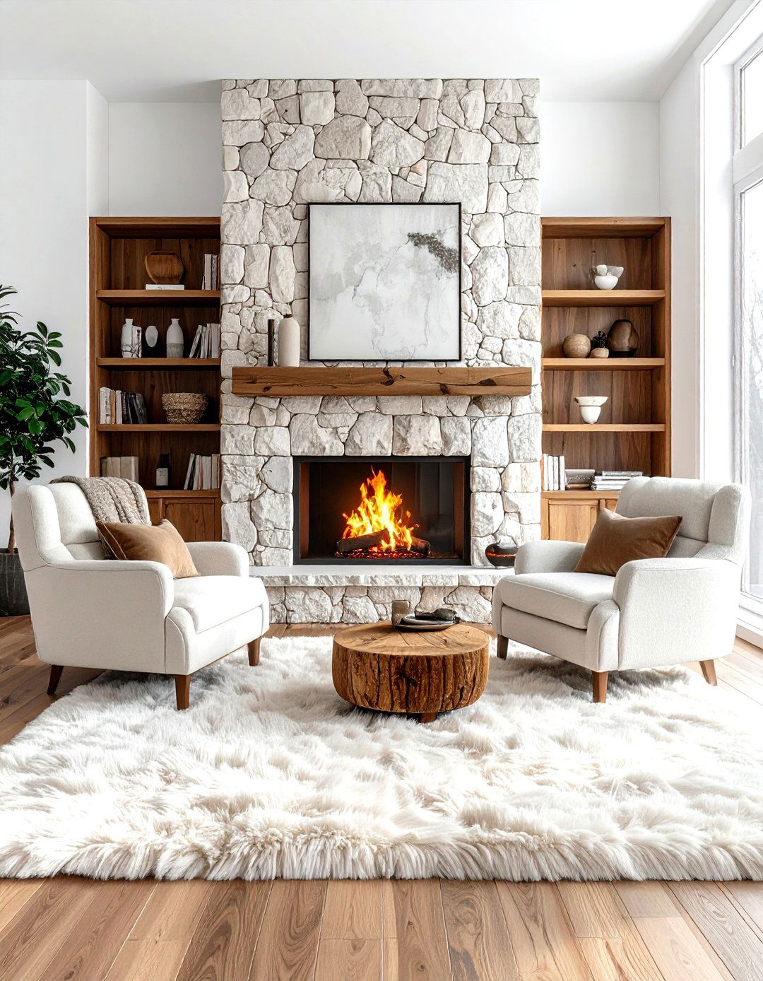 Fireplace living room - 30 living room warm settings