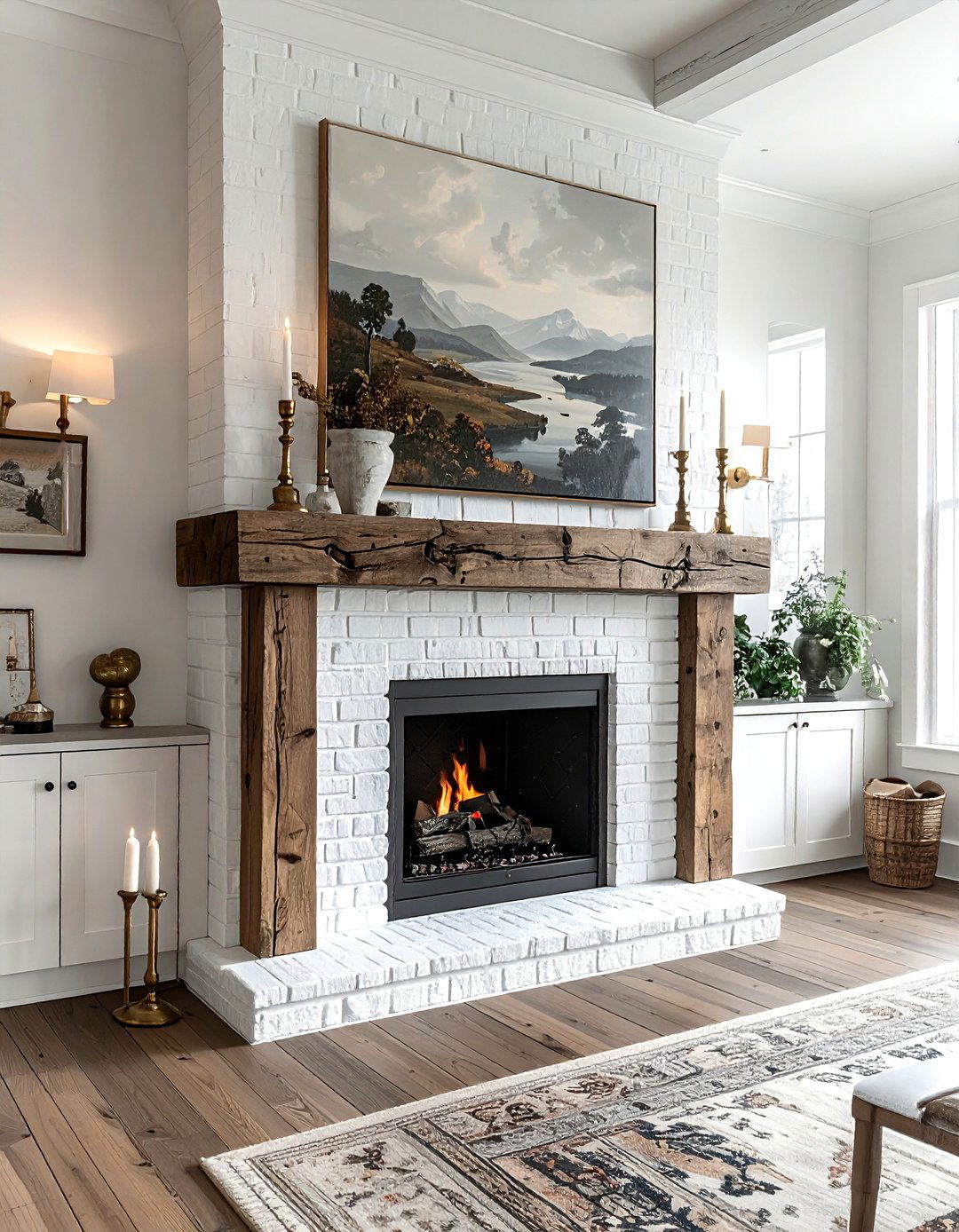 Fireplace mantel - 30 one-day decor project ideas