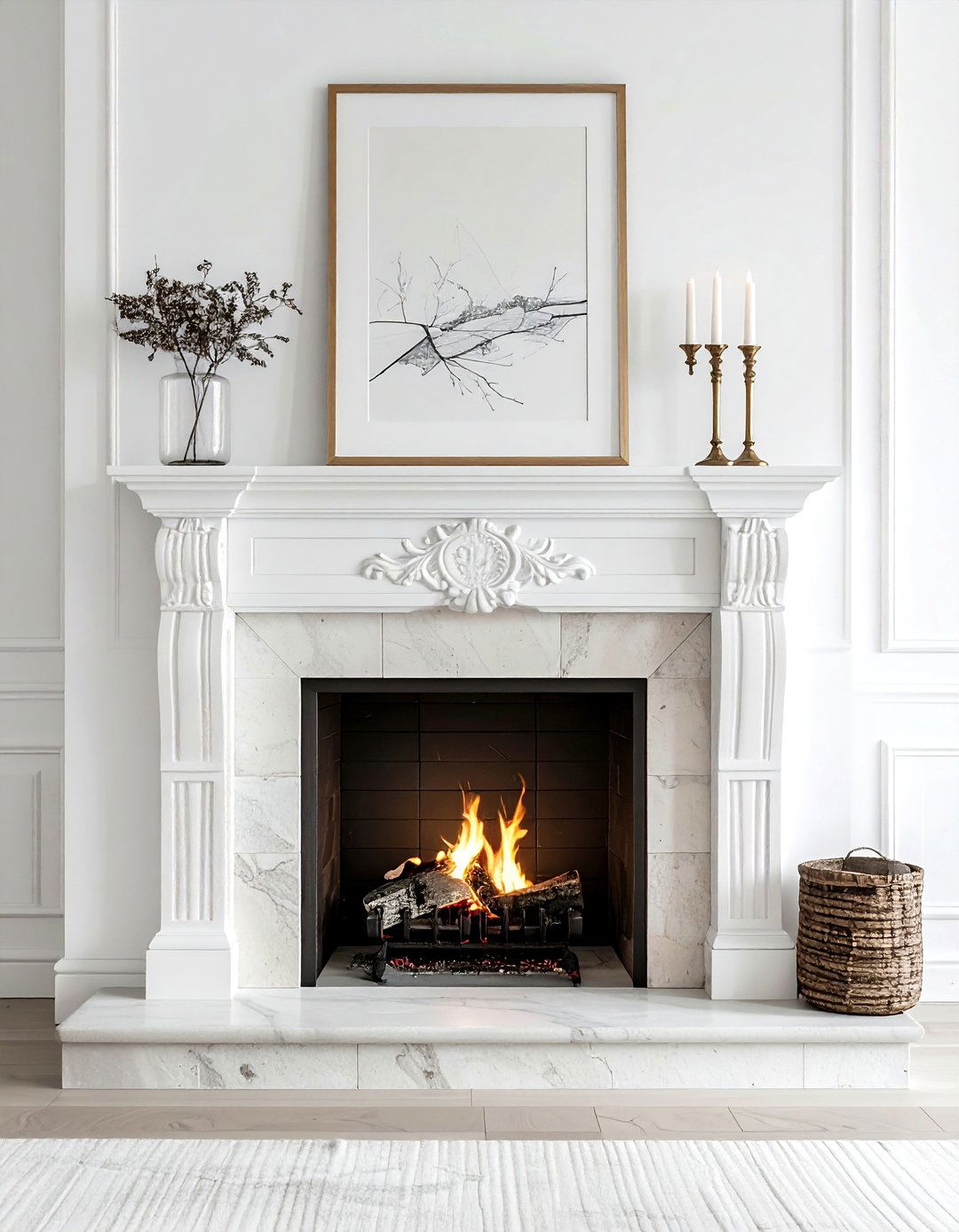 Fireplace mantel - 30 timeless decor ideas