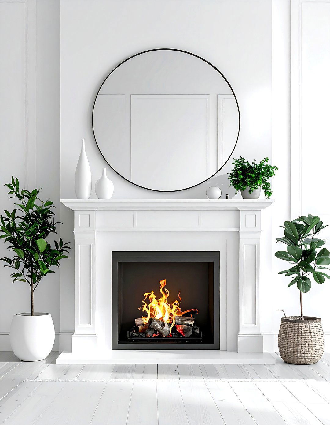 Fireplace mantel decor