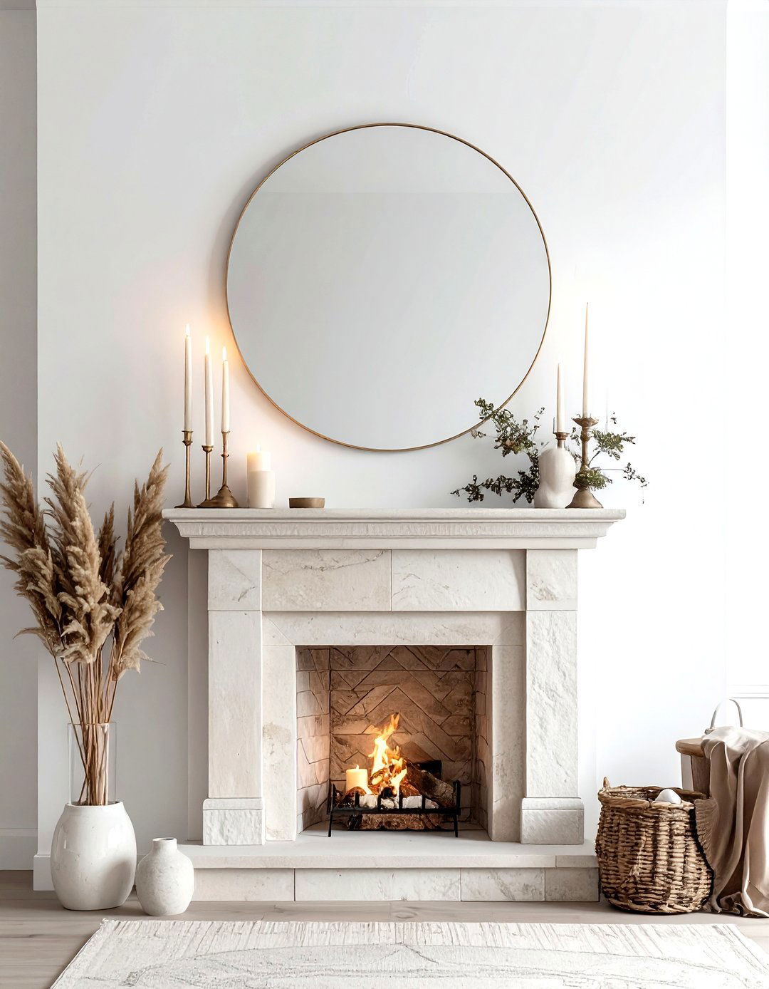 Fireplace mantel decor scale - 30 decor proportion ideas