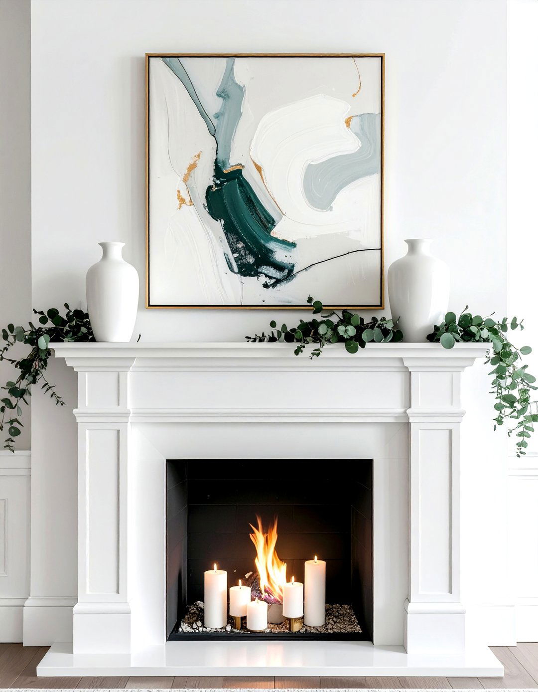 Fireplace mantel decor styling - 30 weekend decor project ideas