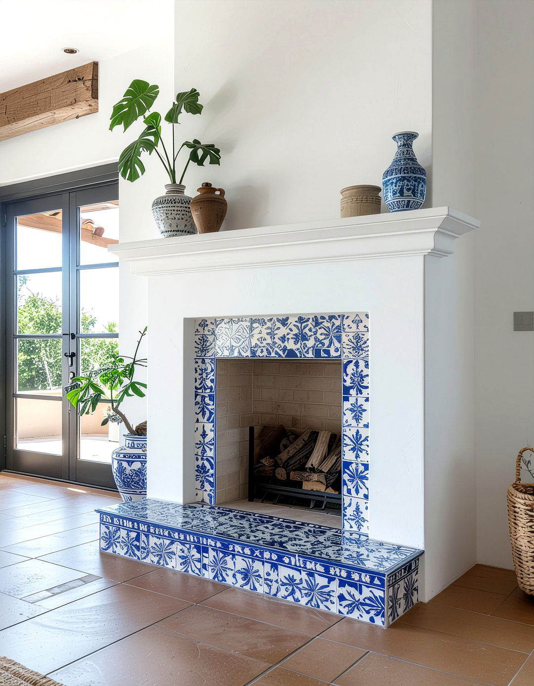 Fireplace tile surround - 30 fireplace decor ideas