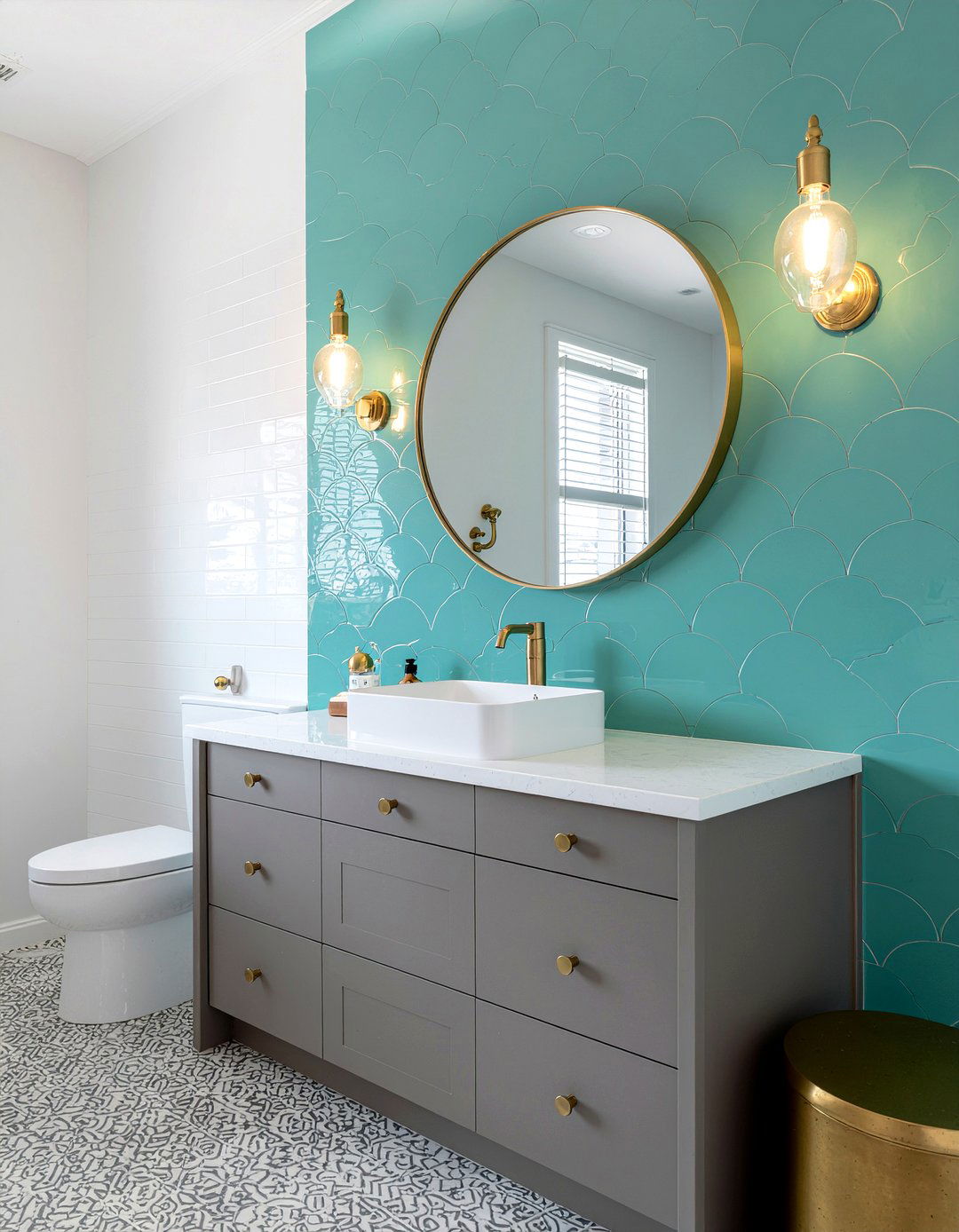 Fish Scale Bathroom Wall - 30 Moroccan tile bathroom ideas