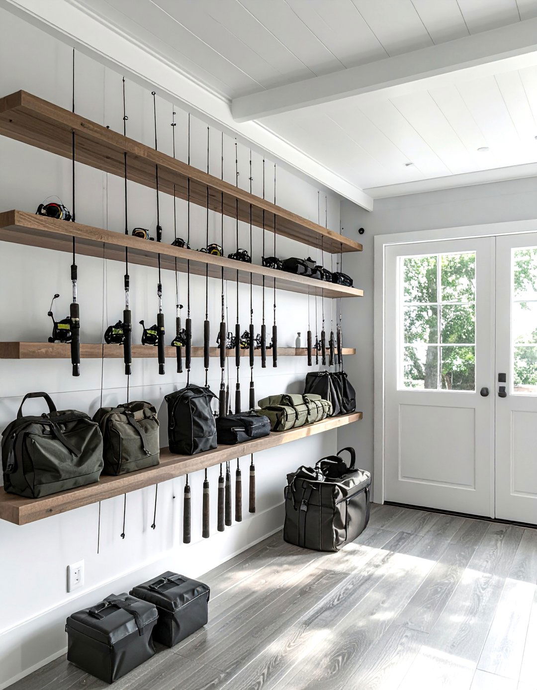 Fishing Rod Storage System - 30 garage storage ideas