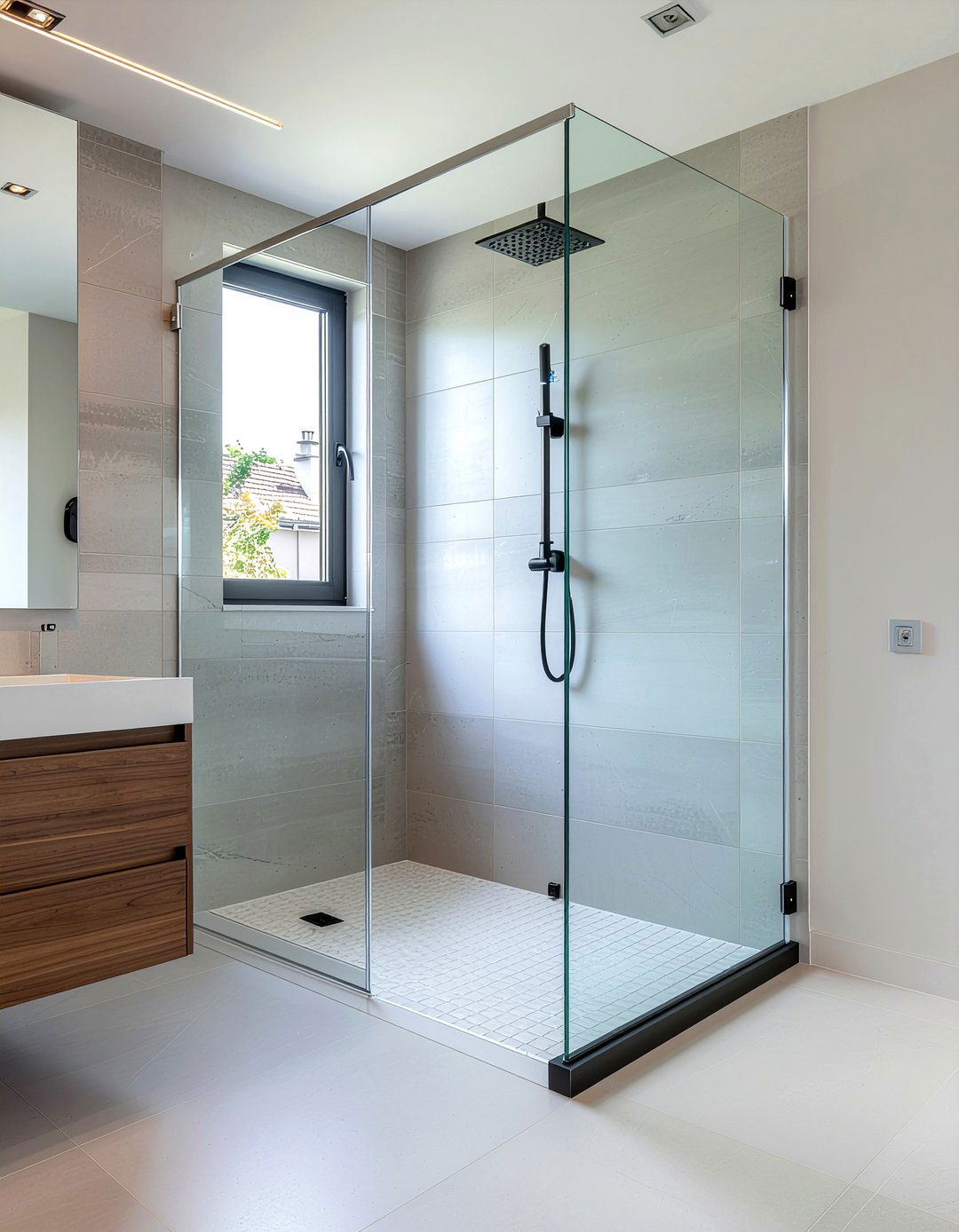 Fixed Glass Shower Screen - 30 bathroom glass door ideas