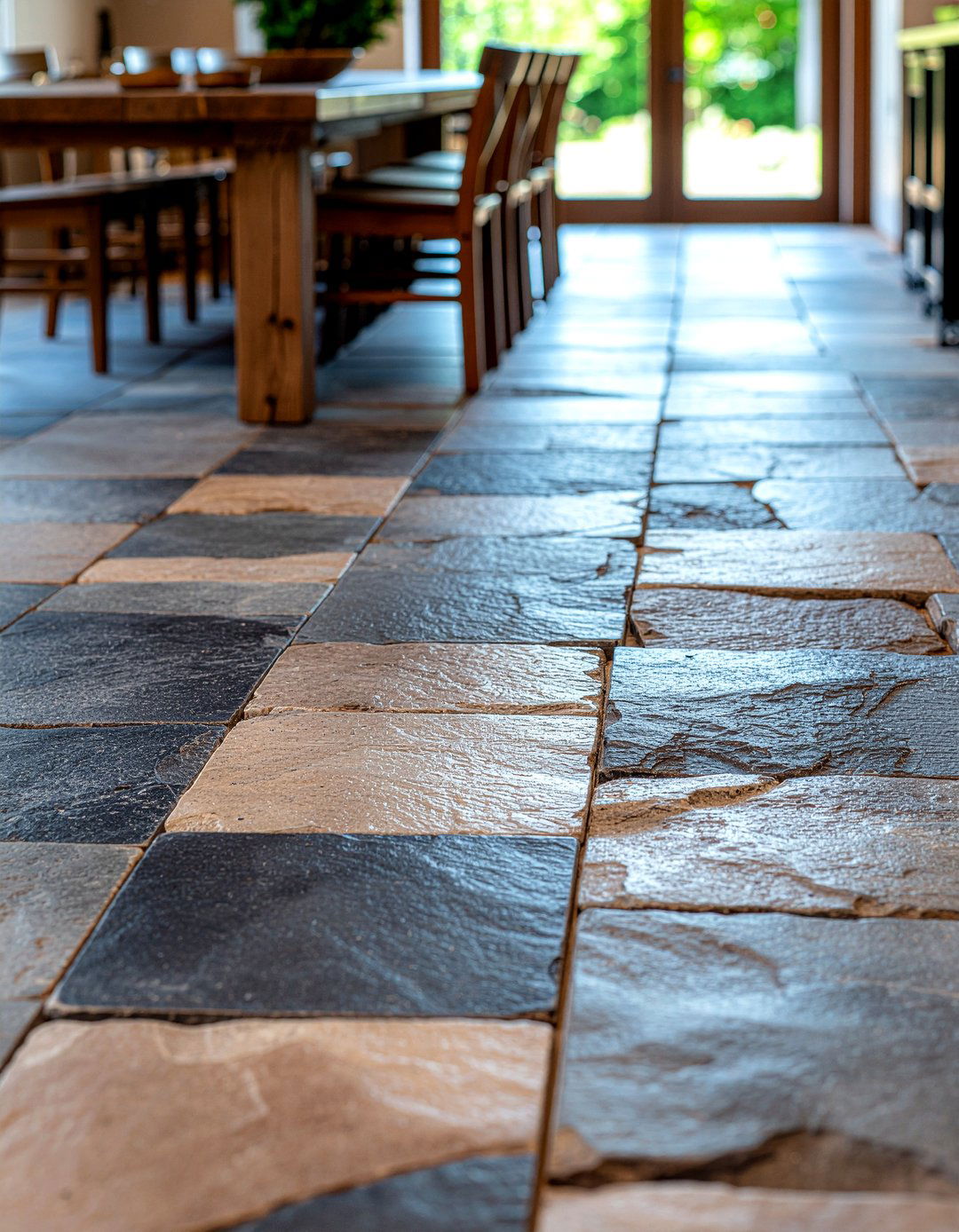 Flagstone Flooring - 30 English country dining room ideas