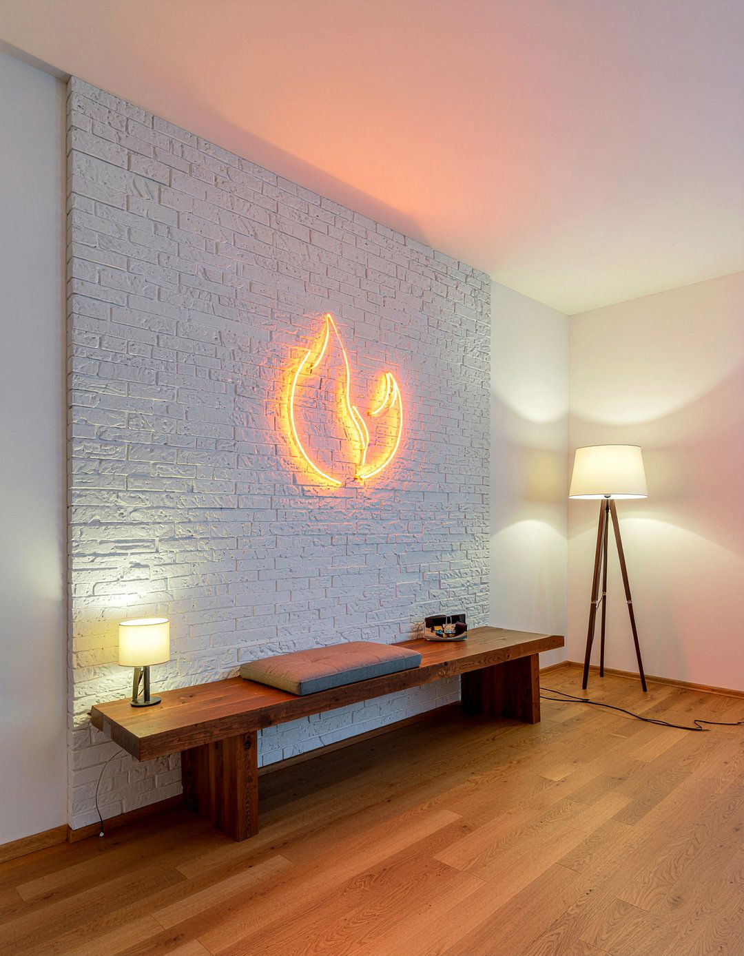 Flame Neon Sign - 30 living room neon signs