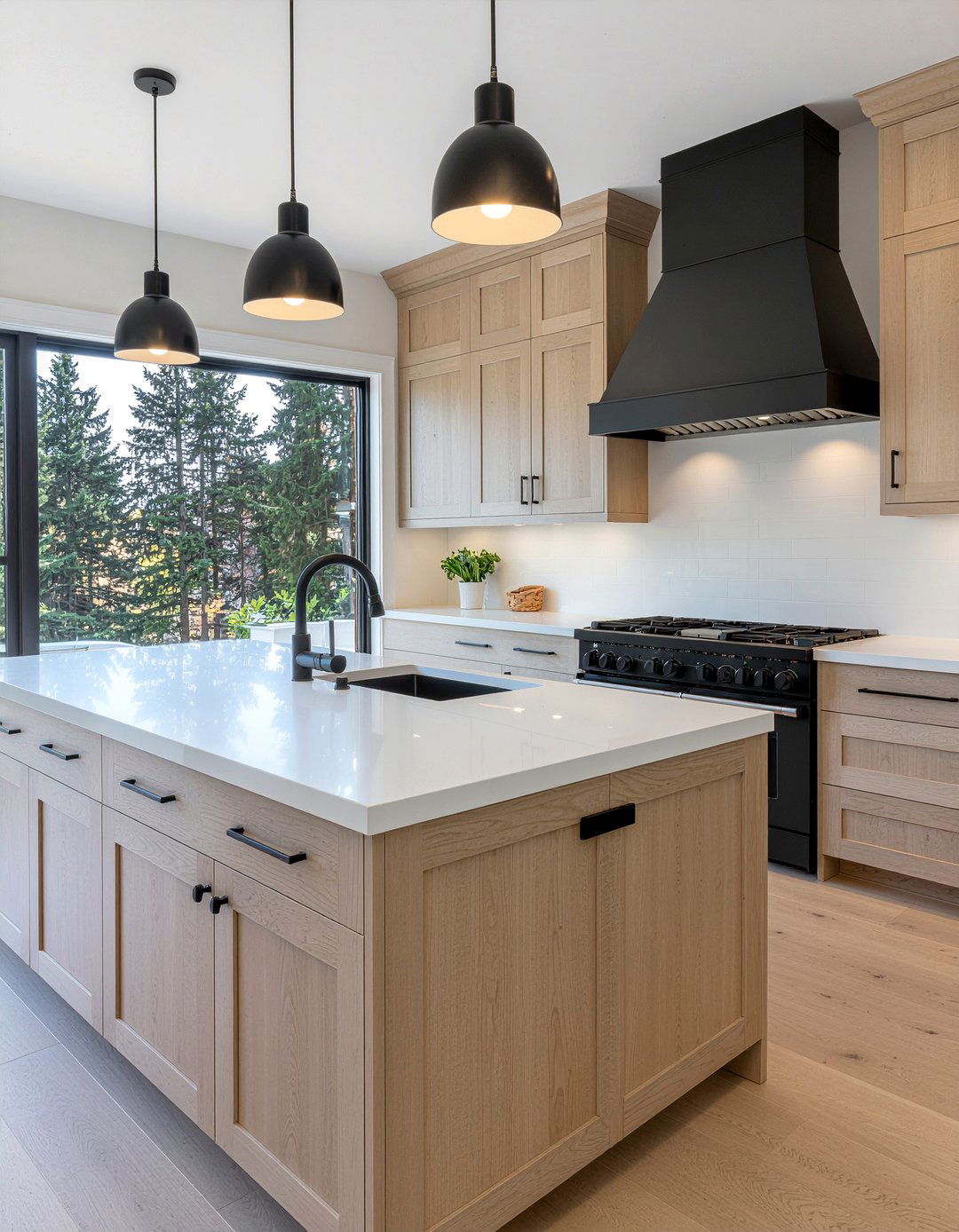 Flat Black Hardware - 30 kitchen cabinet handle ideas