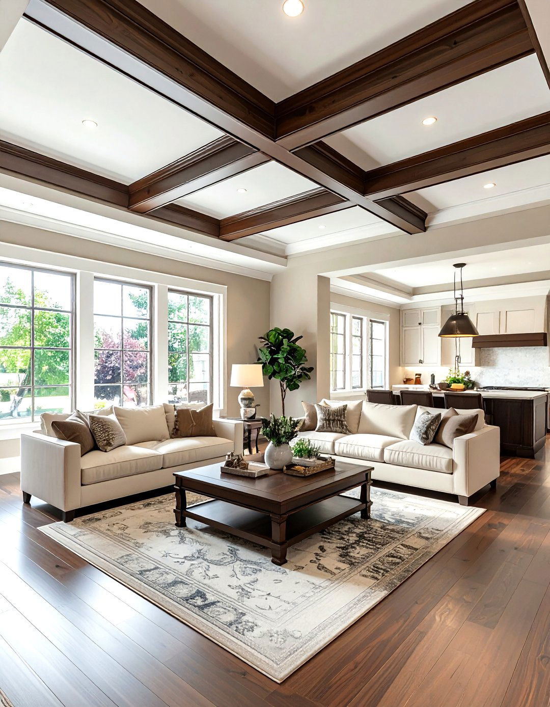 Flat Ceiling Decorative Beam - 30 living room trusses ideas