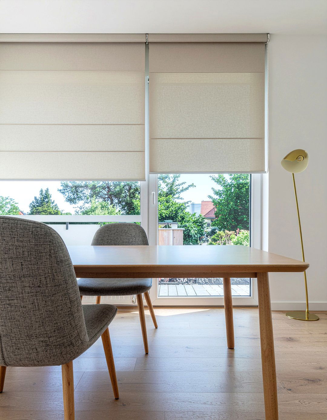 Flat Fold Roman Shades - 30 dining room roman shade ideas