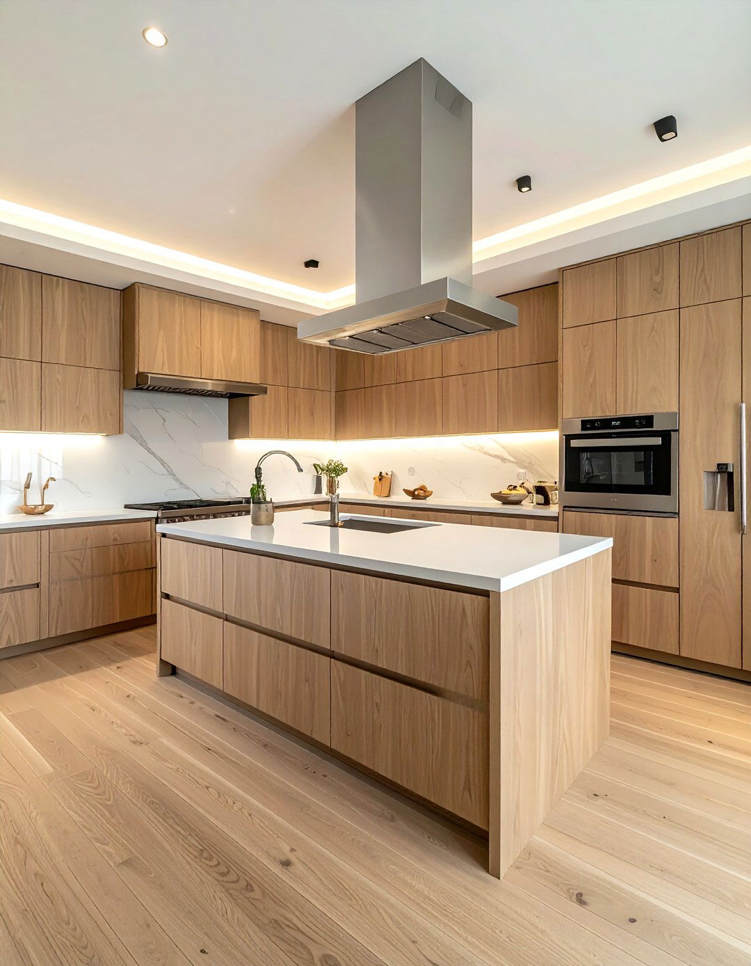 Flat Panel Oak Kitchen Cabinets - 30 oak kitchen cabinet ideas