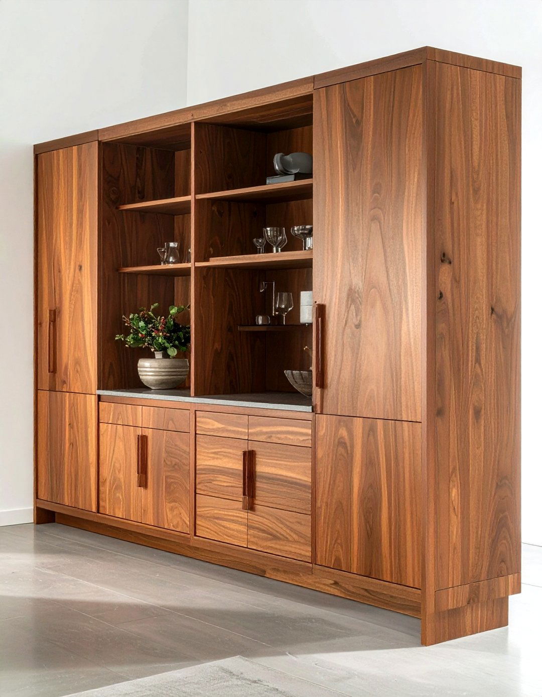 Flat Panel Tall Cabinets - 30 tall cabinet kitchen ideas