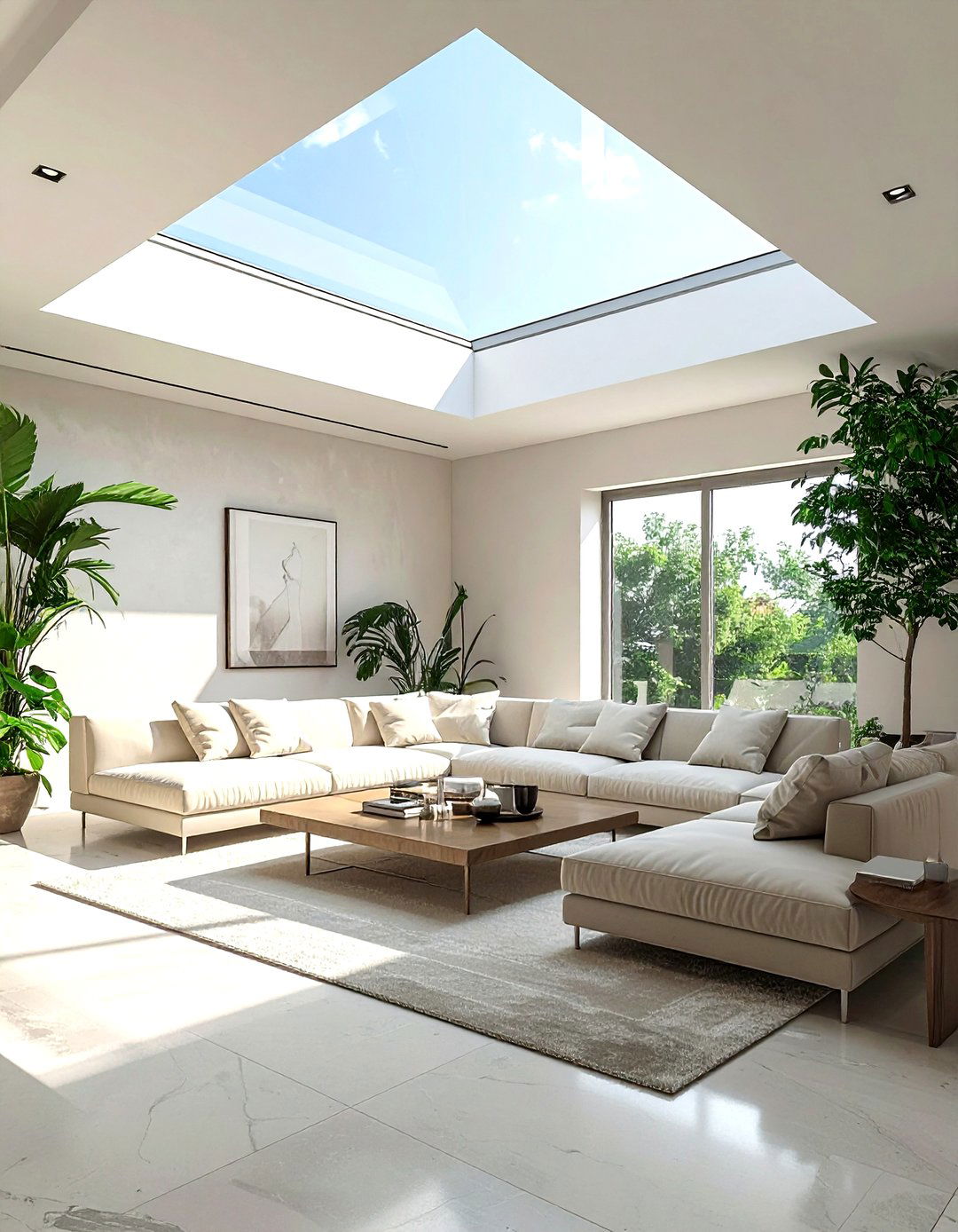 Flat Roof Living Room Skylight - 30 living room skylights