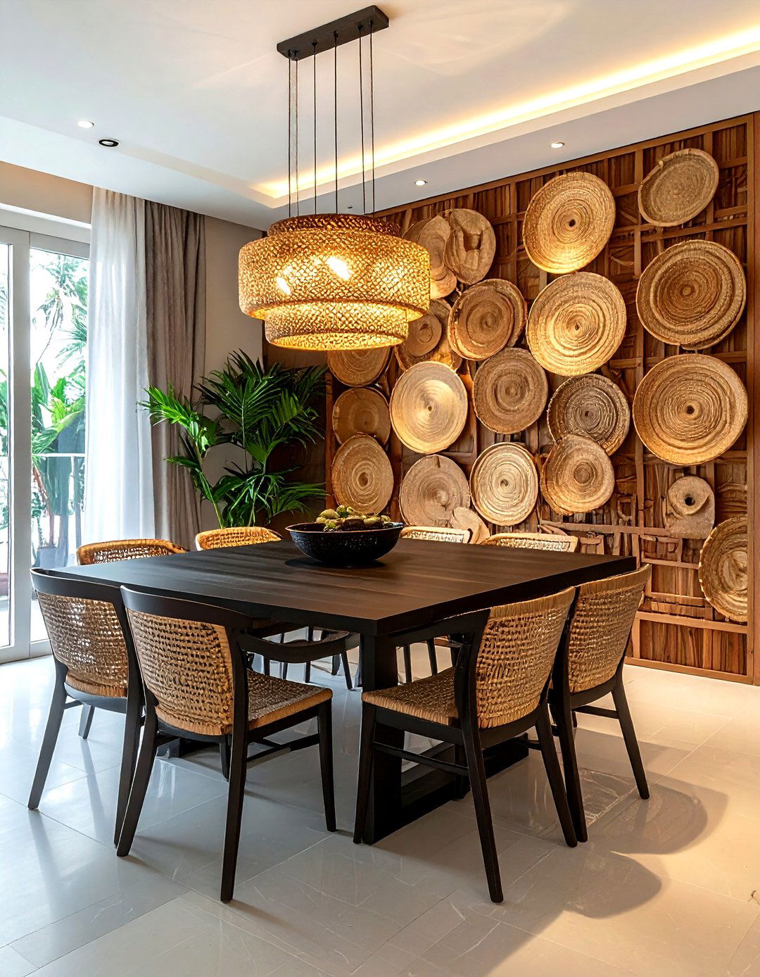 Flat Woven Basket Wall - 30 basket wall decor ideas